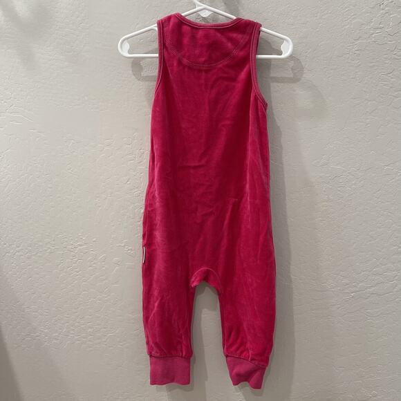 Maxomorra Cat Pink Velour Tank Dungarees - Picture 9 of 9